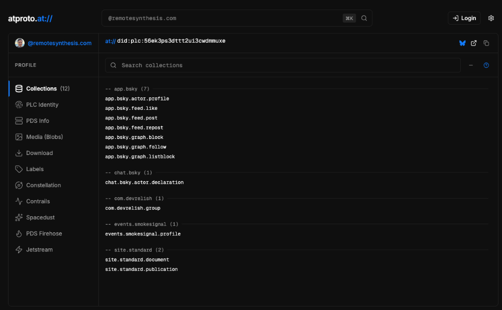 Viewing my ATproto PDS contents